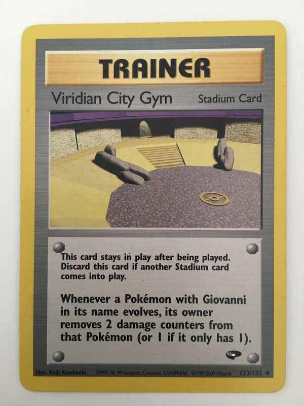 VINTAGE POKEMON TRADING CARD - TRAINER - VIRIDIAN CITY GYM