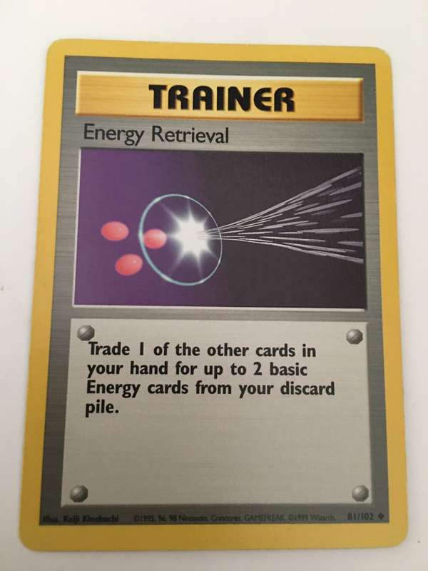 VINTAGE POKEMON TRADING CARD - TRAINER / ENERGY RETRIEVAL
