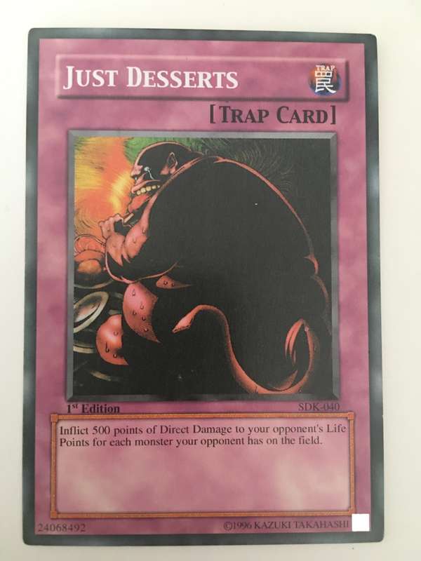 YU-GI-OH  TRADING CARD -  JUST DESSERTS