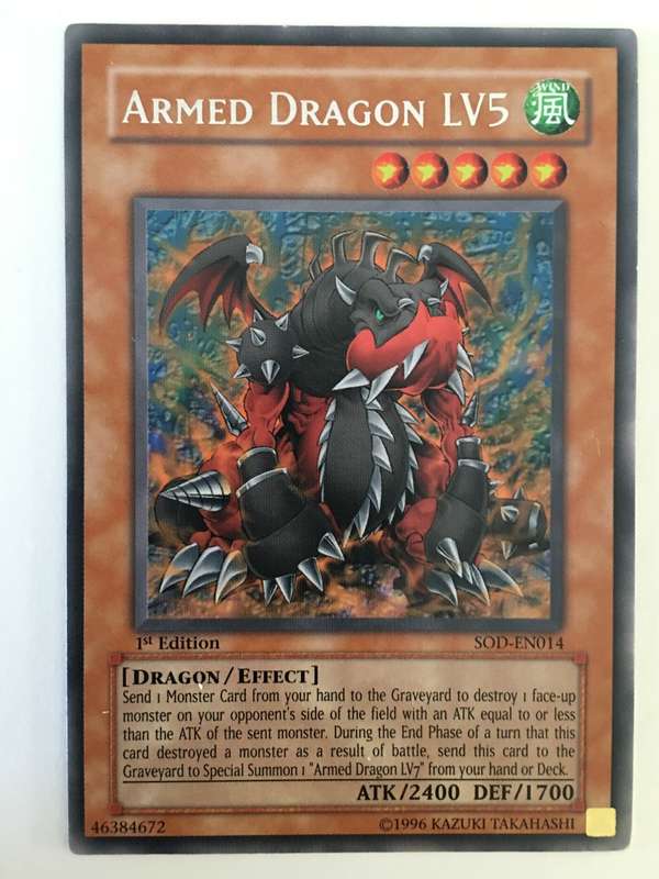 YU-GI-OH TRADING CARD - ARMED DRAGON LV5