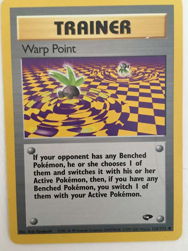 VINTAGE POKEMON TRADING CARD - TRAINER- WARP POINT