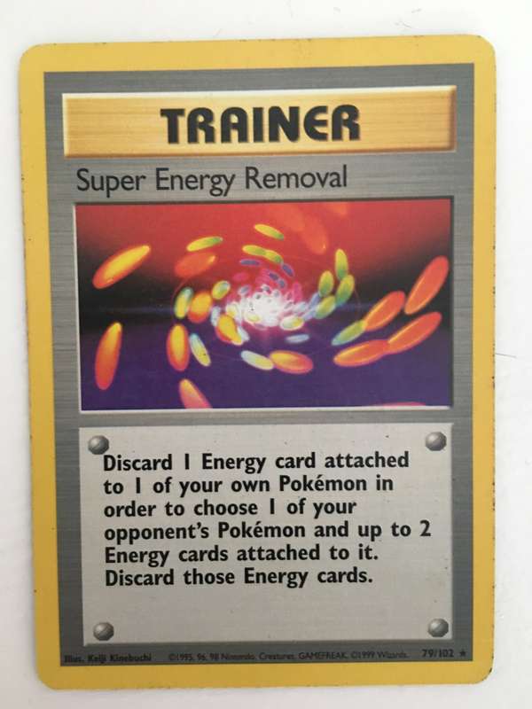 VINTAGE POKEMON TRADING CARD - TRAINER / SUPER ENERGY REMOVAL