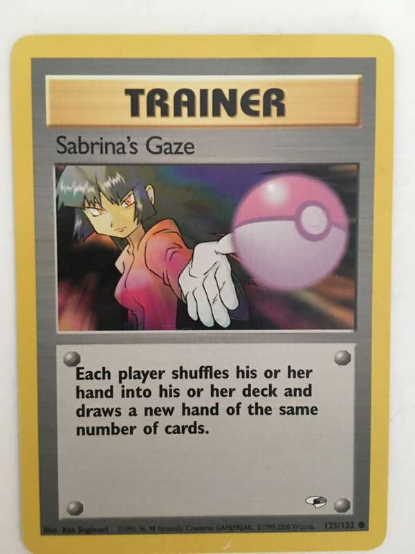 VINTAGE POKEMON TRADING CARD - TRAINER / SABRINA`S GAZE