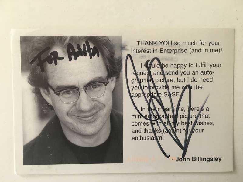 DC COMICS - STAR TREK - WILLIAM SHATNER PRINTED AUTO - REAL AUTO JOHN BILLINGSLEY AS A CLINGON