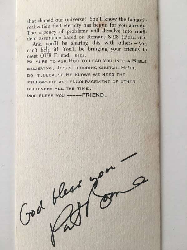 NEW BARBOUR CHRISTIAN COMICS - BORN AGAIN -1978 AND AUTOGRAPH OF PAT BOONE CROSS & SWITCHBLADE