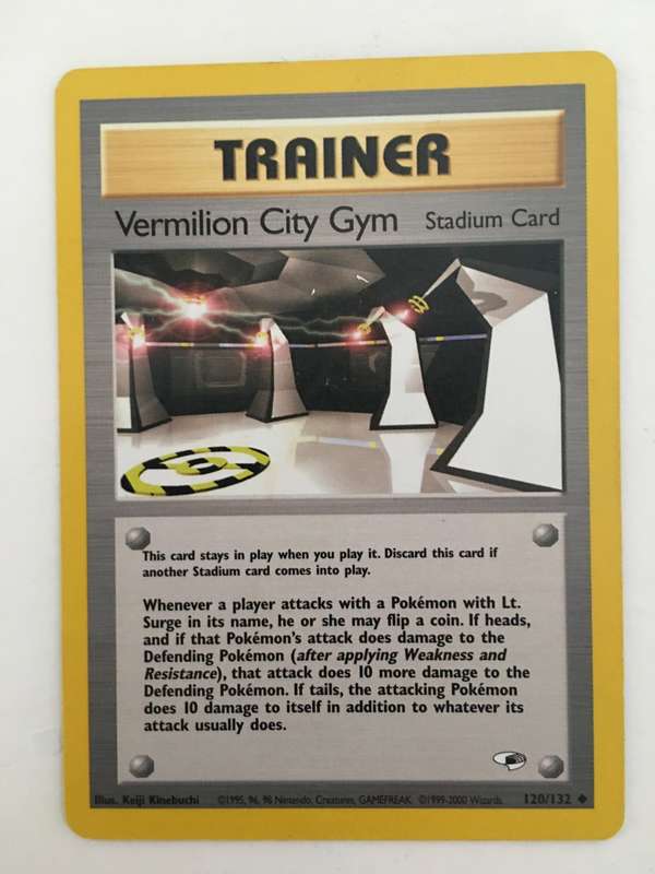 VINTAGE POKEMON TRADING CARD - TRAINER / VERMILION CITY GYM