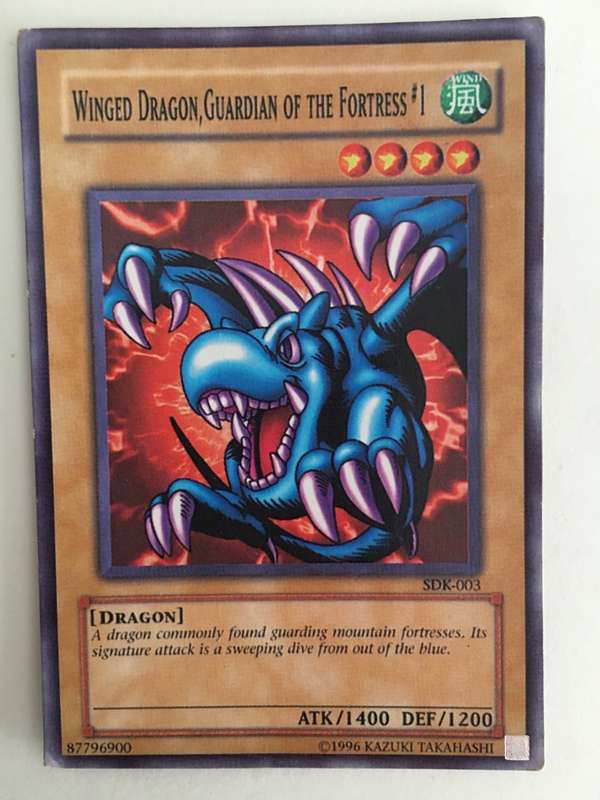 YU-GI-OH TRADING CARD - WINGED DRAGON GUARDIAN OF THE FORTRESS #1