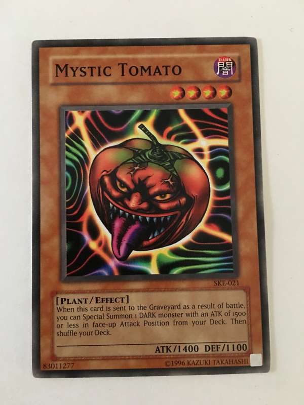 YU-GI-OH TRADING CARD - MYSTIC TOMATO