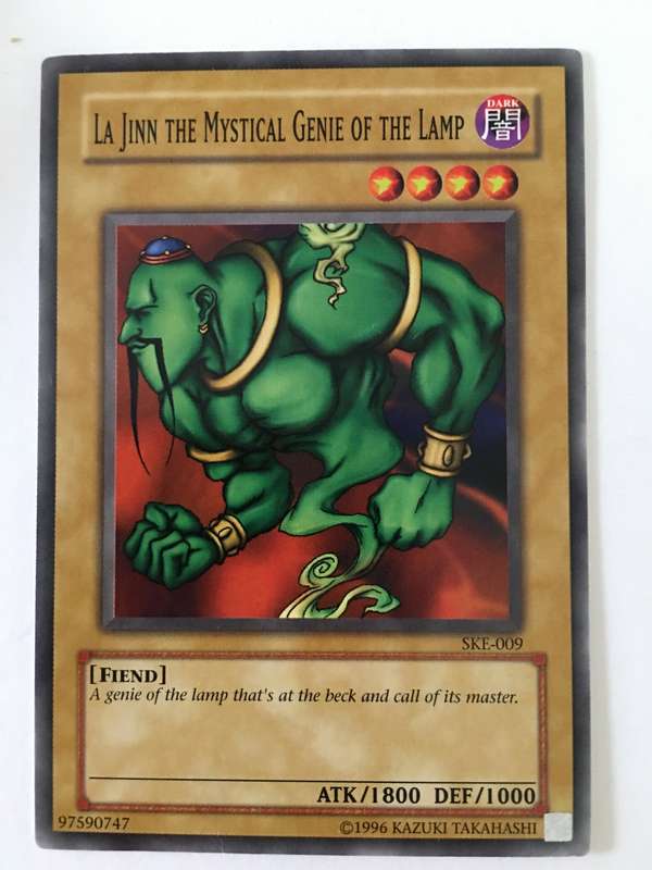 YU-GI-OH TRADING CARD -LA JINN THE MYSTICAL GENIE OF THE LAMP