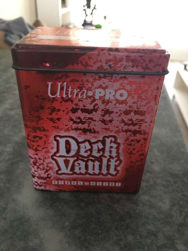 DECK VAULT METAL BOX FULL OF ``REPLICA`` POKEMON CARDS NICE FOR KIDDIES TO PLAY WITH!!! OVER 100
