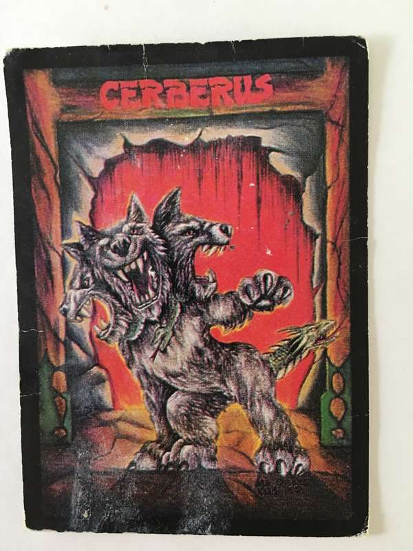 MONSTER IN MY POCKET TRADING CARD - 1991- CERBERUS MORRISON ENTERTAINMENT