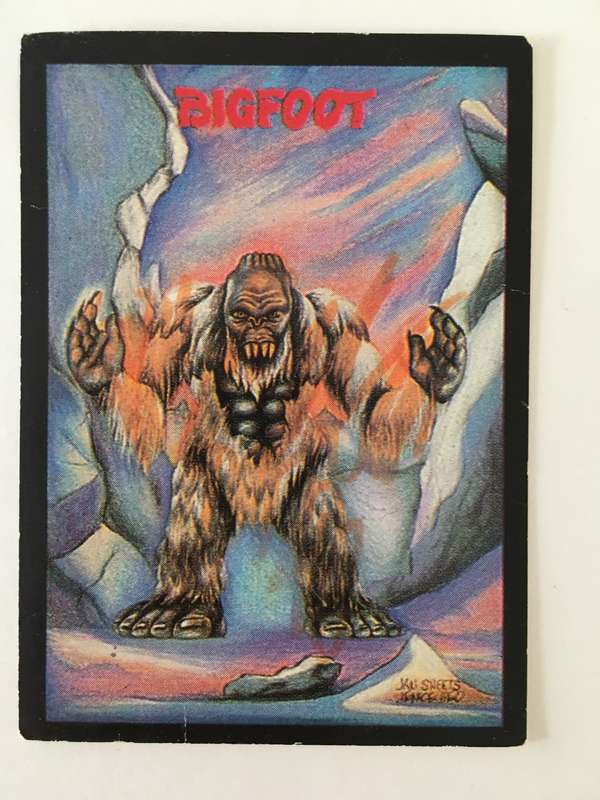 MONSTER IN MY POCKET TRADING CARD - 1991- BIGFOOT MORRISON ENTERTAINMENT