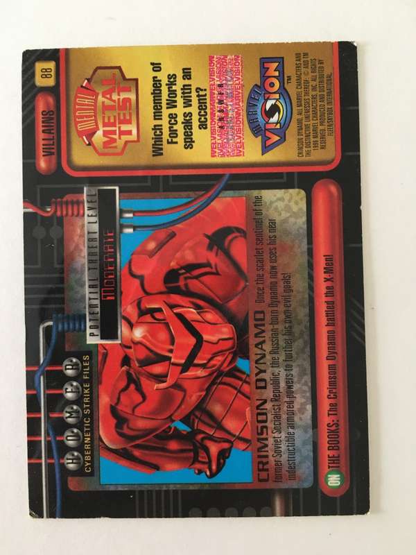 VISION TRADING CARD DC HEROS - CRIMSON DYNAMO
