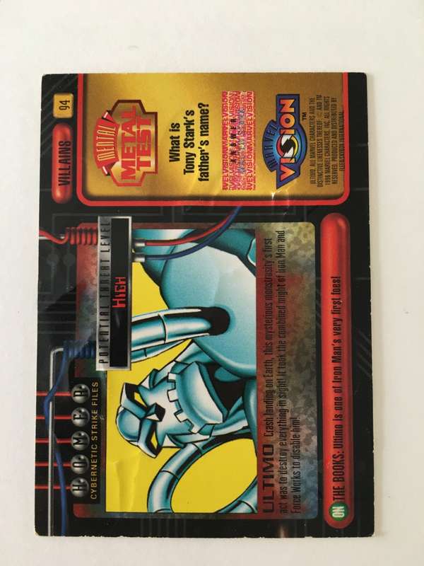 VISION TRADING CARD DC HEROS - ULTIMO