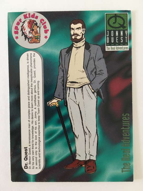 LOVELY TRADING CARD - SPUR KIDS CLUB -JOHNNY QUEST - DR QUEST 1997