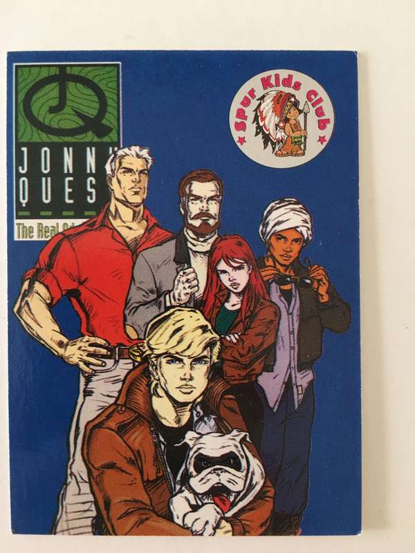 LOVELY TRADING CARD - SPUR KIDS CLUB -JOHNNY QUEST - THE QUEST TEAM 1997