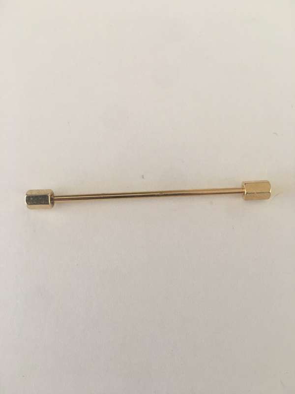 VINTAGE MENS GOLD PLATED SHIRT COLLAR BAR
