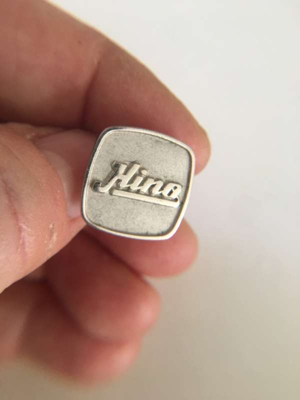 VINTAGE HINO CUFF LINKS  PLATED  WHITE GOLD 24 CTS