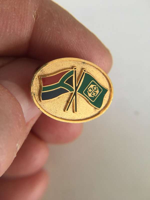 Vintage South African Flag Old Mutual Men's Cuff Links Plated Gold