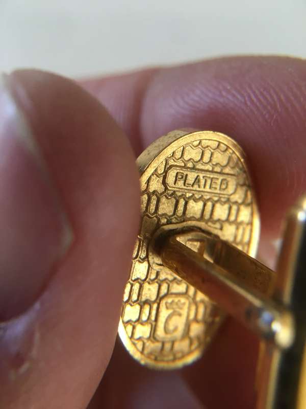 Vintage South African Flag Old Mutual Men's Cuff Links Plated Gold