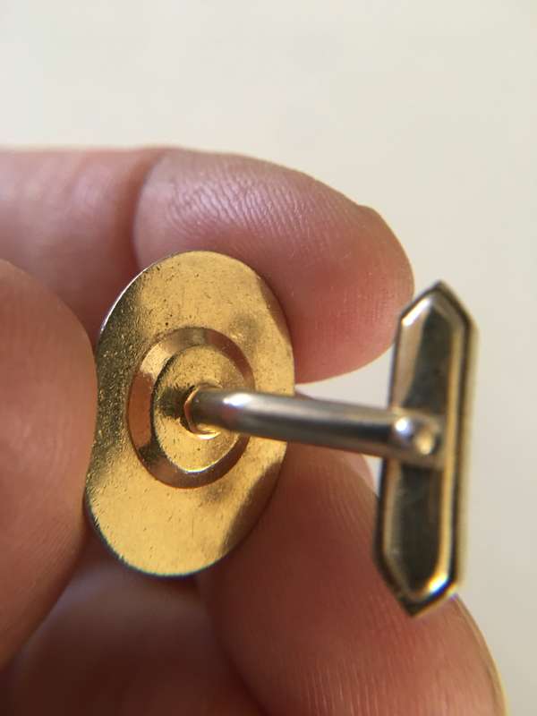 LOVELY VINTAGE MENS CUFF LINKS  WITH STONES MAY BE  PLATED