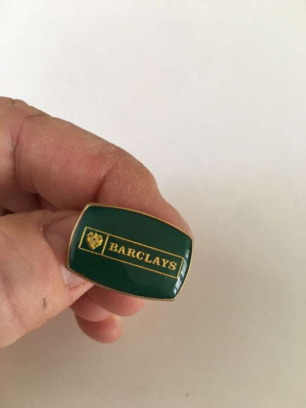 VINTAGE  CUFF LINK  BARCLAYS  PLATED