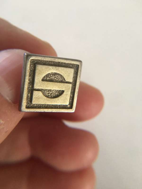 VINTAGE MENS CUFFLINKS  WITH LETTER S