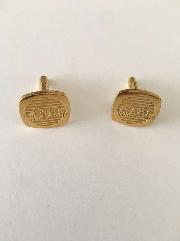 VINTAGE LOVELY ELEPHANT MENS CUFF LINKS  PLATED