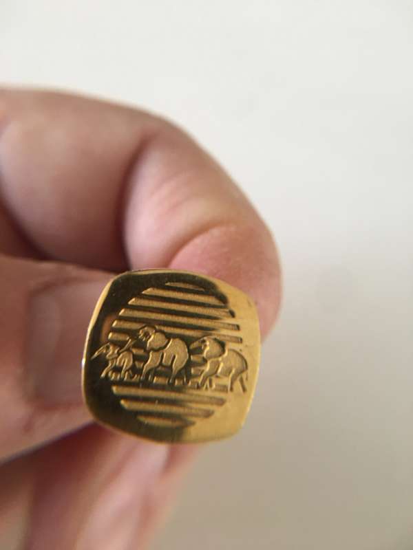 VINTAGE LOVELY ELEPHANT MENS CUFF LINKS  PLATED