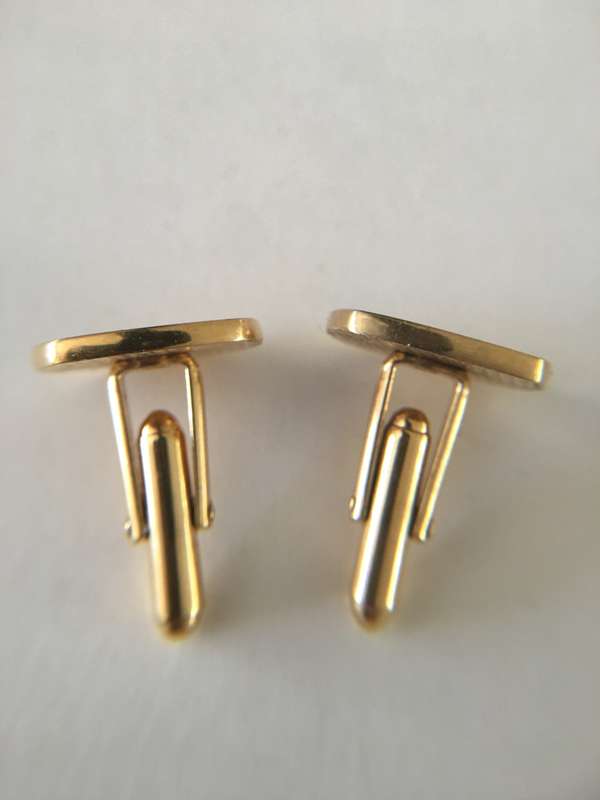 VINTAGE LOVELY ELEPHANT MENS CUFF LINKS  PLATED