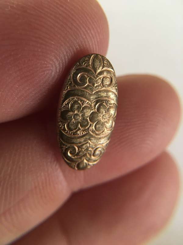 LOVELY VINTAGE TO ANTIQUE  MENS ROSE GOLD PLATED  CUFF LINKS