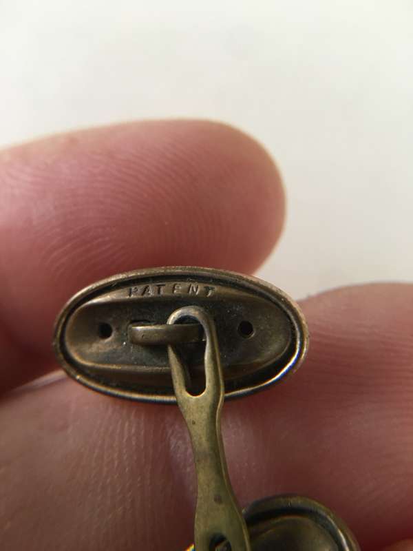 LOVELY VINTAGE TO ANTIQUE  MENS ROSE GOLD PLATED  CUFF LINKS