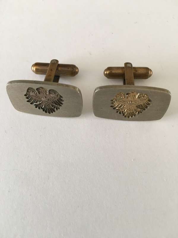 LOVELY VINTAGE EAGLE MENS CUFFLINKS MAY BE PLATED