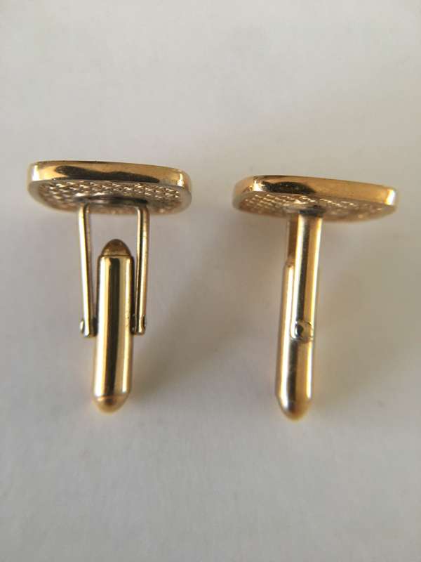 LOVELT VINTAGE SOUTHERN LIFE  MENS CUFF LINKS 24CT PLATED GOLD