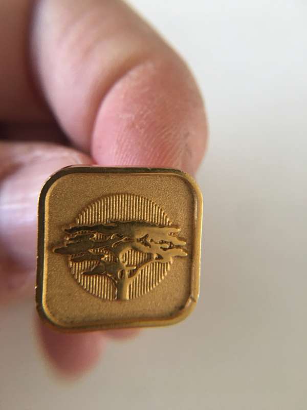 LOVELY VINTAGE FNB GOLD PLATED MENS CUFF LINKS