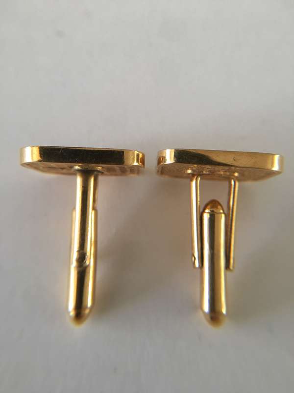 LOVELY VINTAGE FNB GOLD PLATED MENS CUFF LINKS