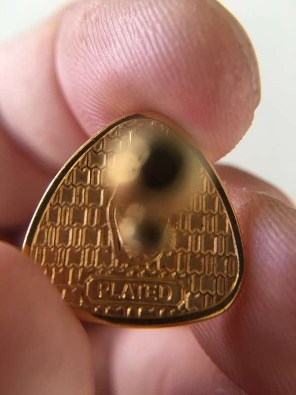 LOVELY VINTAGE  MENS CUFF LINKS WITH LOGO GOLD PLATED