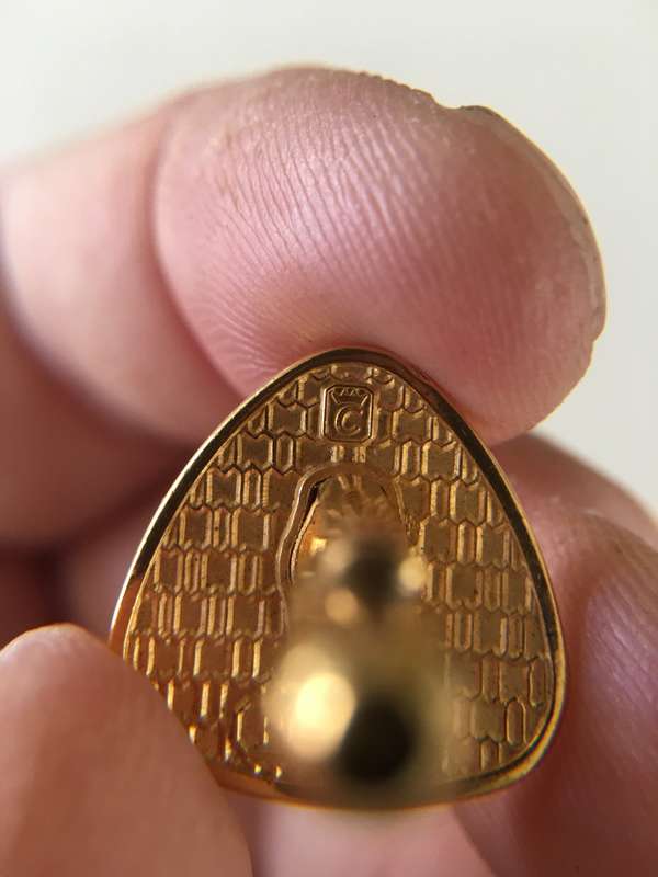 LOVELY VINTAGE  MENS CUFF LINKS WITH LOGO GOLD PLATED