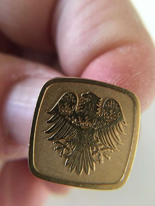 LOVELY VINTAGE  EAGLE PLATED MENS CUFF LINKS