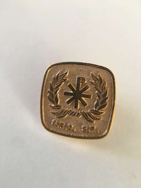 LOVELY GOLD PLATED BADGE WITH LOGO