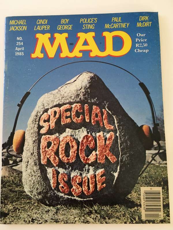 LOVELY VINTAGE MAD MAGAZINE - NO. 254 APRIL 1985 - SPECIAL ROCK ISSUE