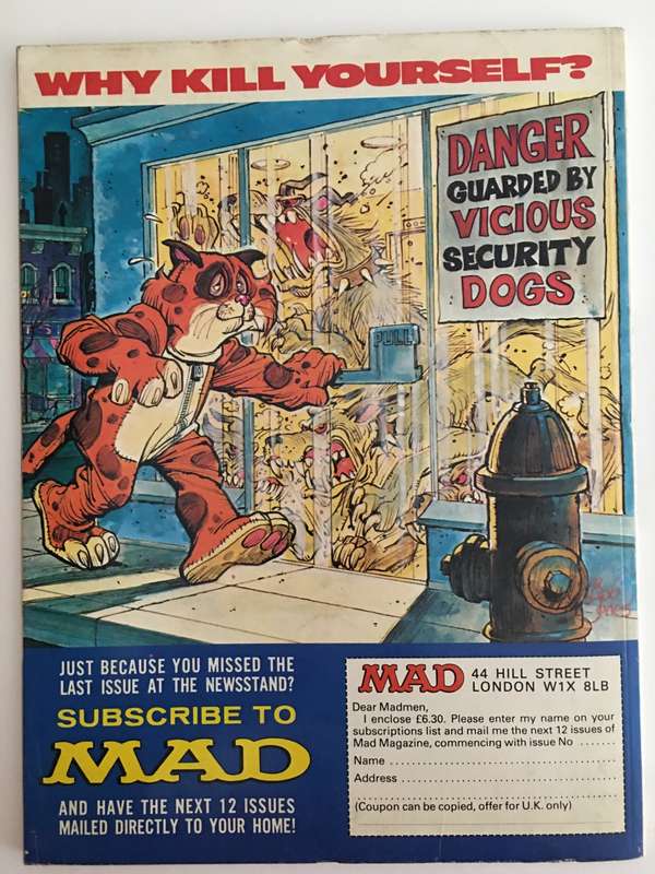 VINTAGE MAD MAGAZINE - ARTISTS SPECIAL NO. 4  PRINTED IN FINLAND