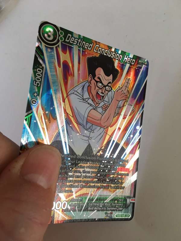 DRAGON BALL Z TRADING CARD -  FOIL CARD  / SHINY - DESTINED CONCLUSION HERO