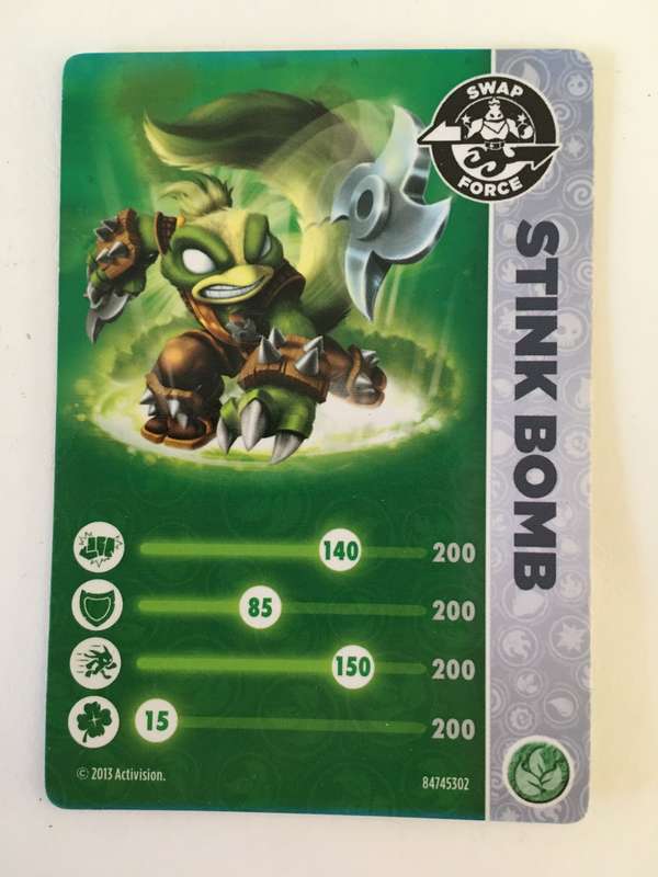 SKYLANDERS  TRADING CARD - STINK BOMB