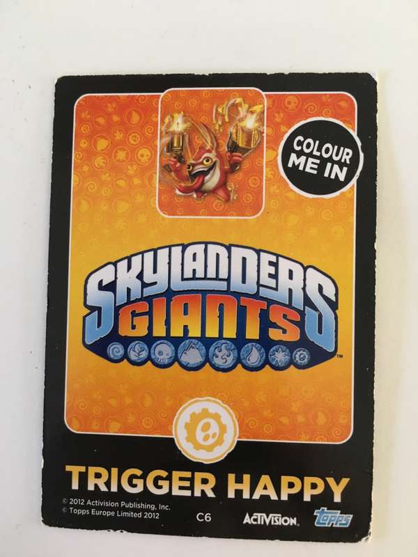 TOPPS - SKYLANDERS - TRADING CARD - TRIGGER HAPPY
