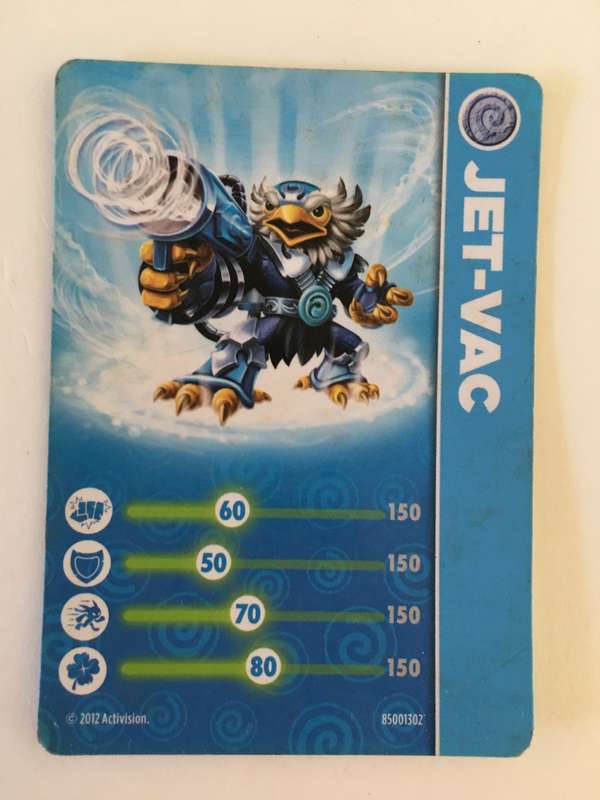 SKYLANDERS  TRADING CARD - JET-VAC