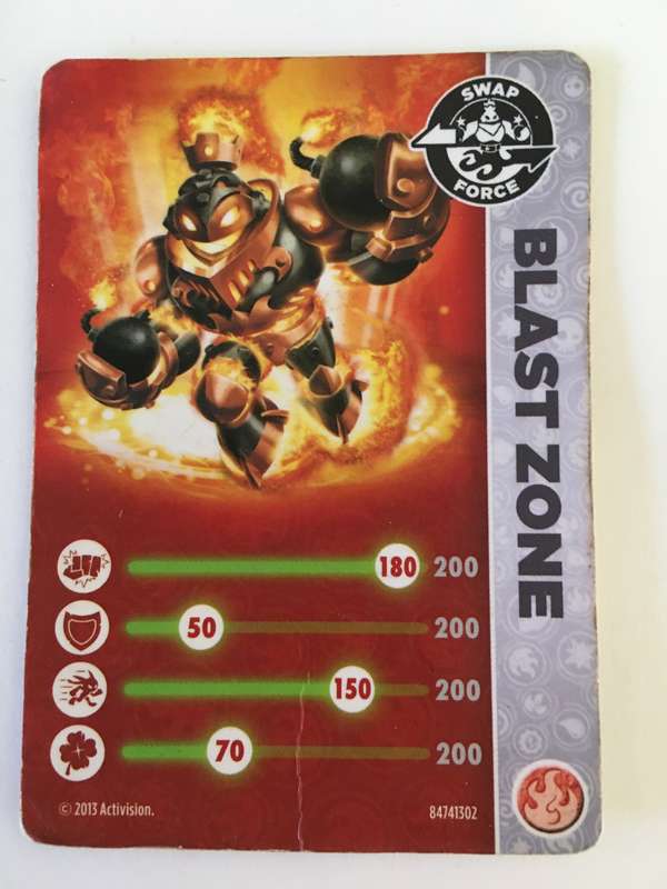 SKYLANDERS TRADING CARD - BLAST ZONE