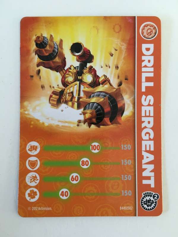 SKYLANDERS TRADING CARD - DRILL SERGEANT