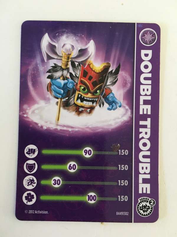 SKYLANDERS TRADING CARD - DOUBLE TROUBLE