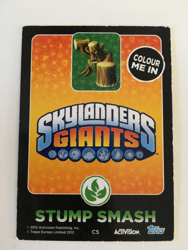 TOPPS SKYLANDERS TRADING CARD - STUMP SMASH